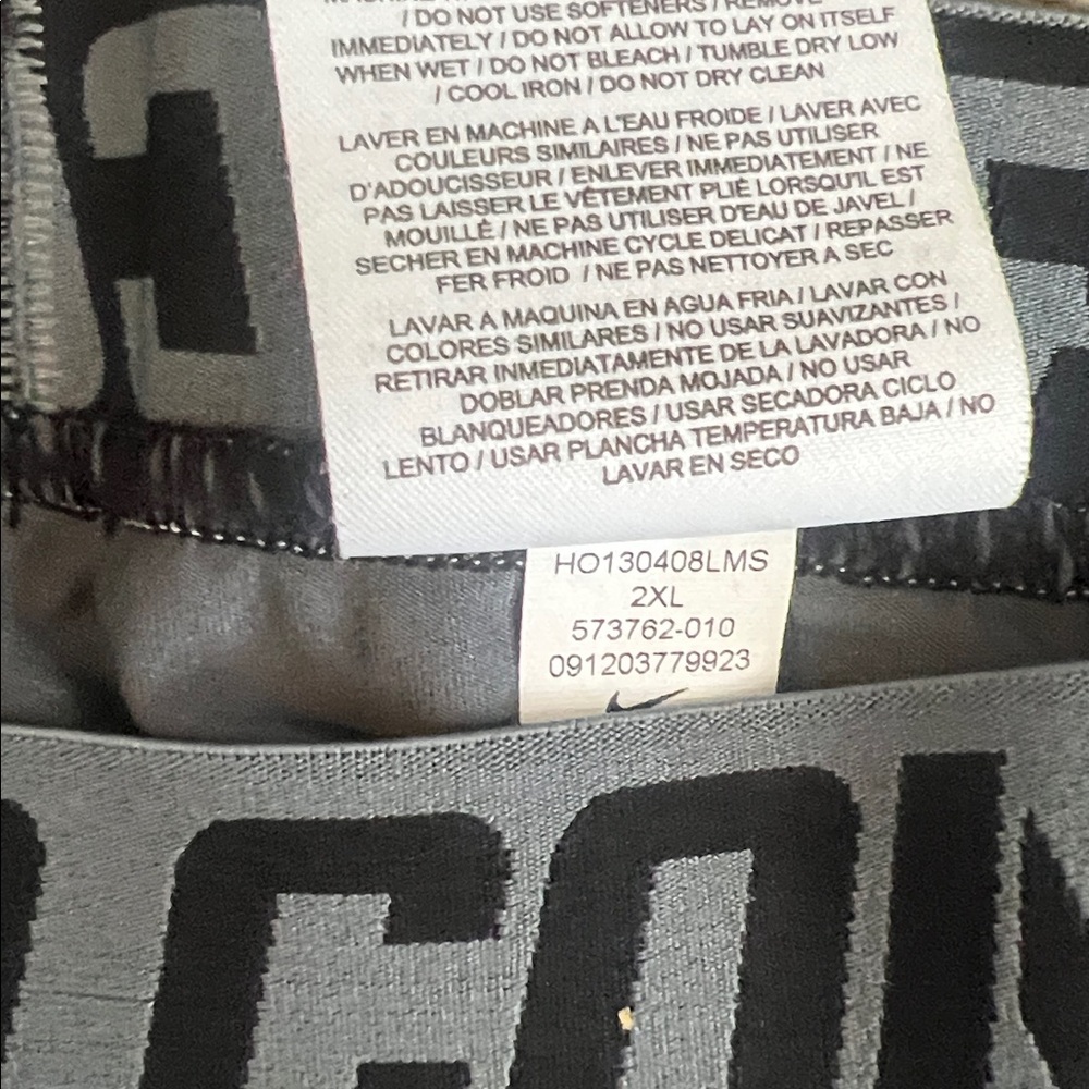 Nike: Pro Combat Men’s Black & Gray Camo Compression Leggings - Picture 3 of 9